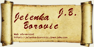 Jelenka Borović vizit kartica
